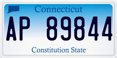 CT license plate AP89844