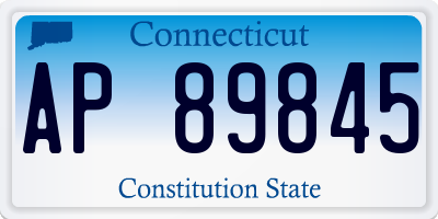 CT license plate AP89845