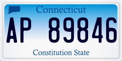 CT license plate AP89846