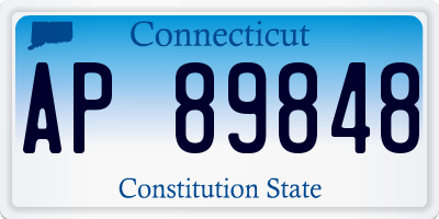 CT license plate AP89848