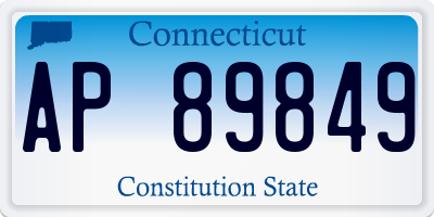 CT license plate AP89849