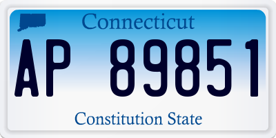 CT license plate AP89851