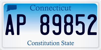 CT license plate AP89852