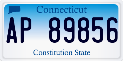 CT license plate AP89856