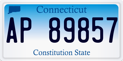 CT license plate AP89857