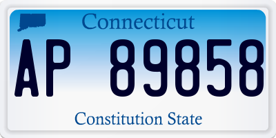 CT license plate AP89858