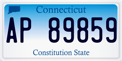 CT license plate AP89859