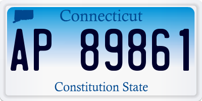 CT license plate AP89861