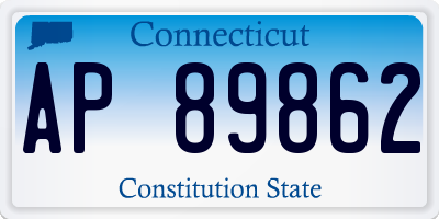 CT license plate AP89862