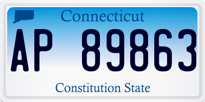 CT license plate AP89863