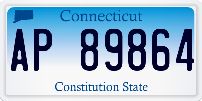 CT license plate AP89864