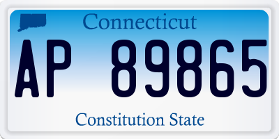 CT license plate AP89865