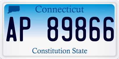 CT license plate AP89866