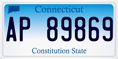 CT license plate AP89869