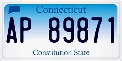 CT license plate AP89871