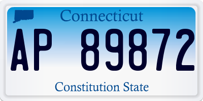 CT license plate AP89872