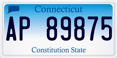 CT license plate AP89875