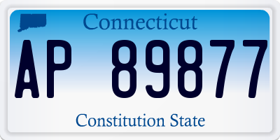 CT license plate AP89877