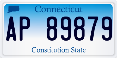 CT license plate AP89879