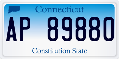 CT license plate AP89880