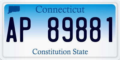 CT license plate AP89881