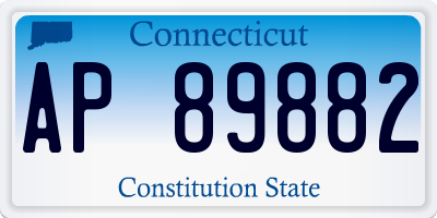 CT license plate AP89882