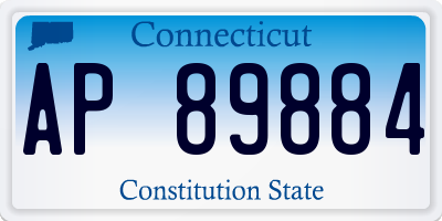 CT license plate AP89884