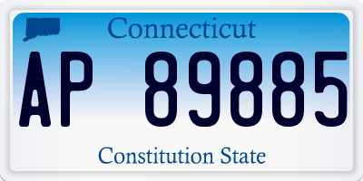 CT license plate AP89885