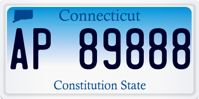 CT license plate AP89888