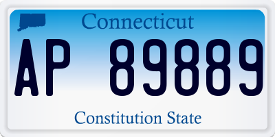 CT license plate AP89889