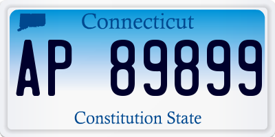 CT license plate AP89899