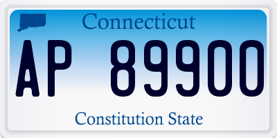 CT license plate AP89900