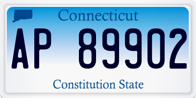 CT license plate AP89902