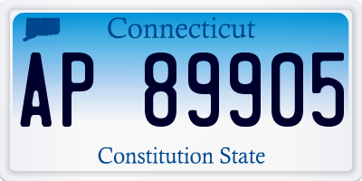 CT license plate AP89905