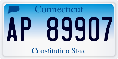 CT license plate AP89907