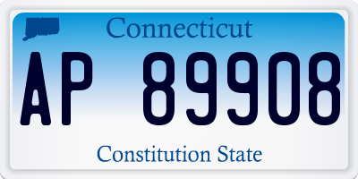 CT license plate AP89908