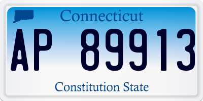 CT license plate AP89913