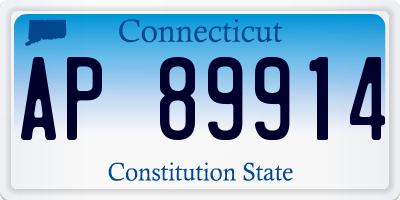 CT license plate AP89914