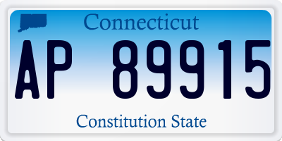 CT license plate AP89915