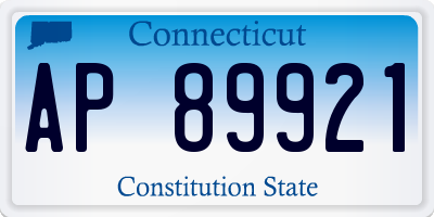 CT license plate AP89921