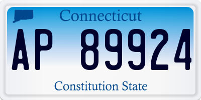 CT license plate AP89924