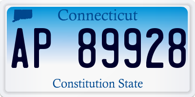 CT license plate AP89928