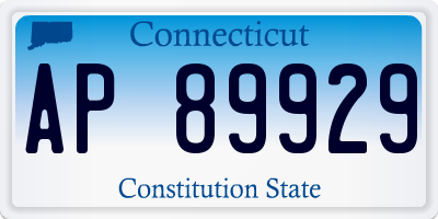 CT license plate AP89929