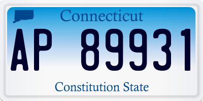 CT license plate AP89931