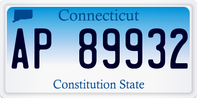 CT license plate AP89932