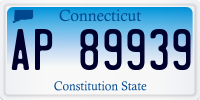 CT license plate AP89939