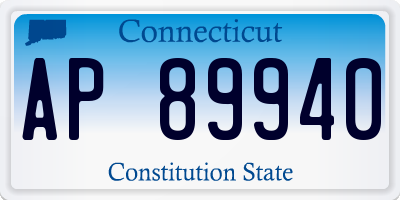 CT license plate AP89940