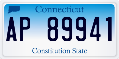 CT license plate AP89941