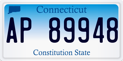 CT license plate AP89948