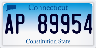 CT license plate AP89954